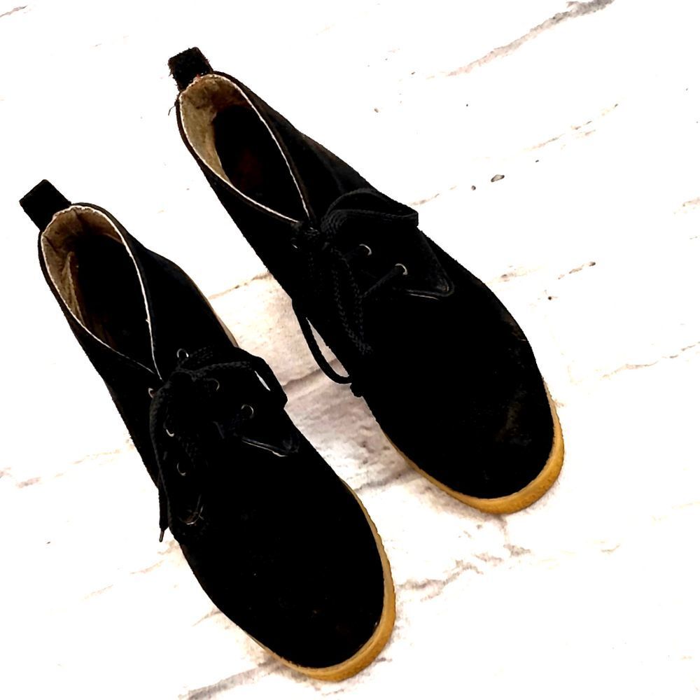 Studio HD2  Vintage Black Suede Heeled Booties